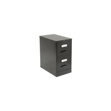 Gec Global Vertical File Letter Size 2 Drawer 25"D, Black 25-201BLK